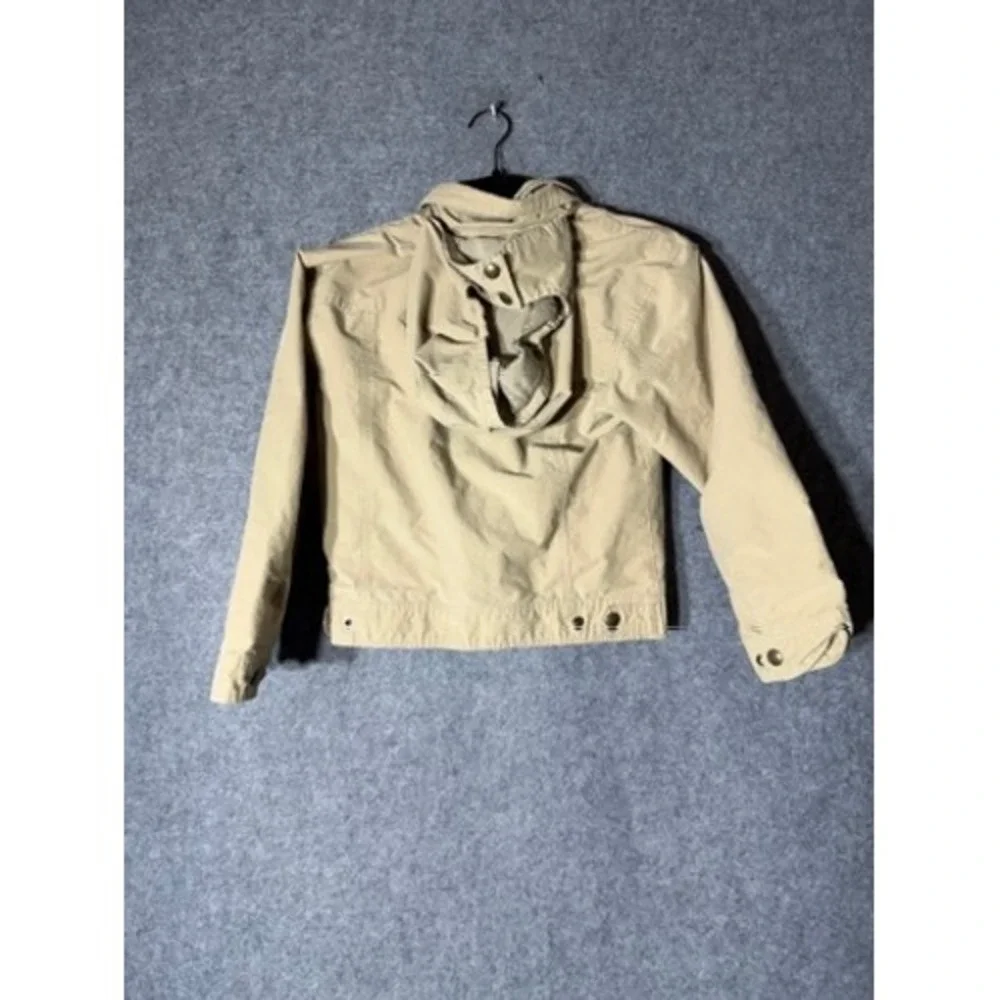 Polo Ralph Lauren Kids Khaki Beige Hooded Canva Jacket Size S 8/10 Cotton
